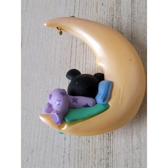 Hallmark baby Mickey Mouse sweet dreams Disney Moon ornament Xmas - Picture 5 of 7